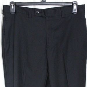 Calvin Klein Black Mens Dress Pants 34x30 Pleated